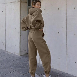 LuxioWear Womens Hoodie Set | Autumn Winter Casual Sports Suit