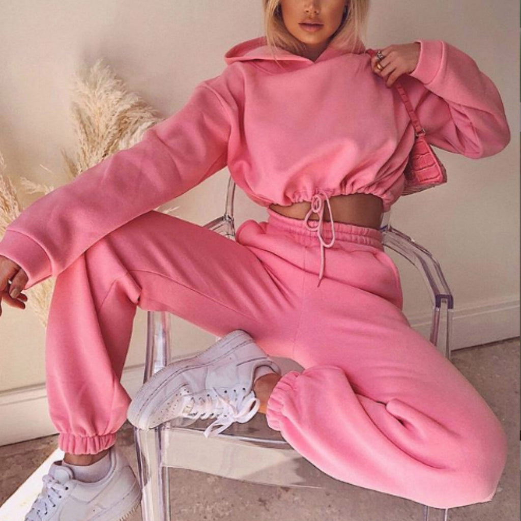 Jogging Suits for Women 2 Piece Tracksuit | Sexy Long Sleeve Hoodie & Pants Set