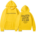 LuxioWear Faith Over Fear Hoodie | Christian Bible Verse Sweatshirt