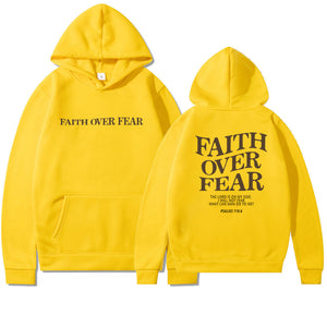 LuxioWear Faith Over Fear Hoodie | Christian Bible Verse Sweatshirt