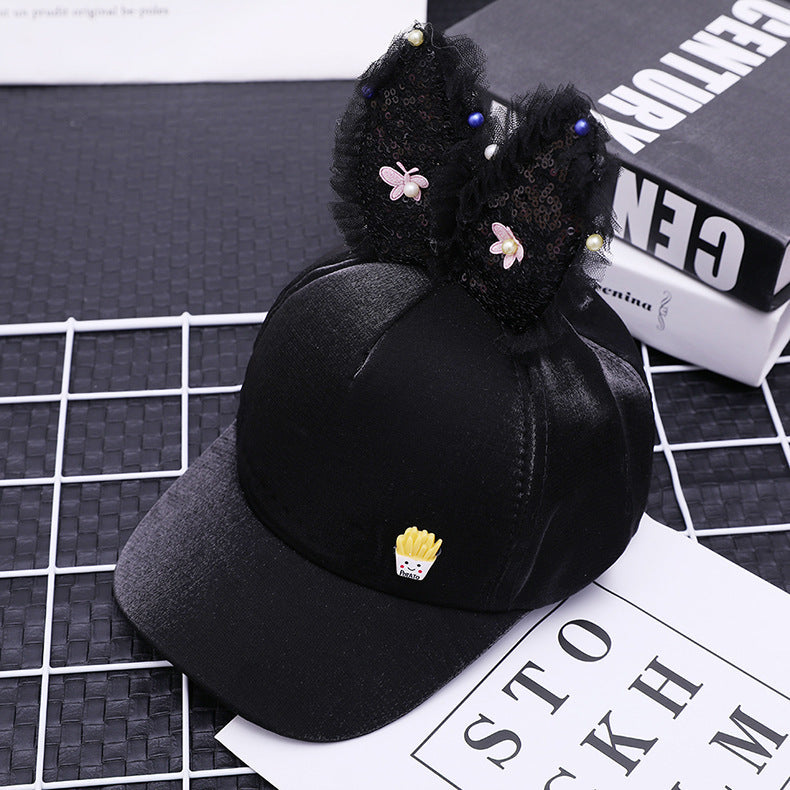 LuxioWear Sequined Ear Cap | Sparkly Crepe Hat for Women & Kids