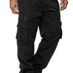 LuxioWear Men’s Loose Cargo Pants | Multi-Pocket Straight Trousers