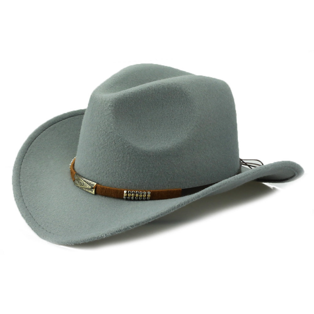 LuxioWear Woolen Denim Cowboy Hat | Western Style Felt Cap