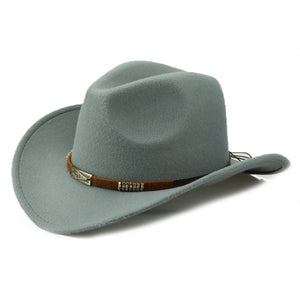 LuxioWear Woolen Denim Cowboy Hat | Western Style Felt Cap