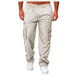 LuxioWear Men’s Loose Cargo Pants | Multi-Pocket Straight Trousers