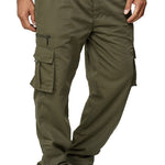 LuxioWear Men’s Loose Cargo Pants | Multi-Pocket Straight Trousers