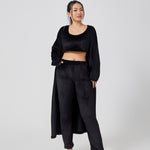 Cozy 3-Piece Pajama Set for Women | Soft Fluffy Lounge Wear Set