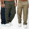 LuxioWear Men’s Loose Cargo Pants | Multi-Pocket Straight Trousers
