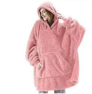 LuxioWear Oversized Hoodie Blanket | Double-Sided Fleece Sweatshirt