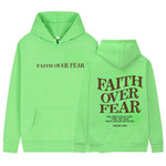 LuxioWear Faith Over Fear Hoodie | Christian Bible Verse Sweatshirt