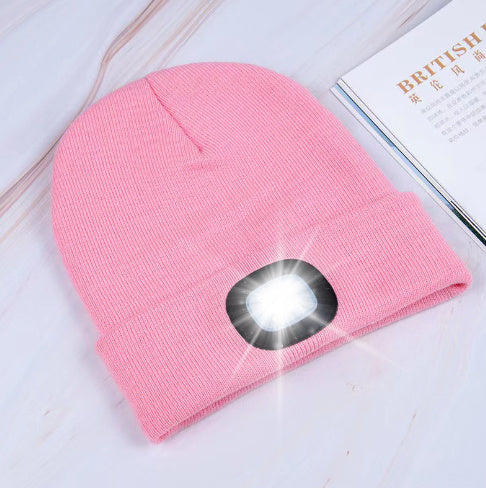 LuxioWear LED Knit Hat | Warm Knitted Beanie with Glowing Light