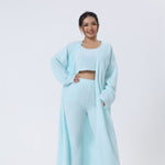 Cozy 3-Piece Pajama Set for Women | Soft Fluffy Lounge Wear Set