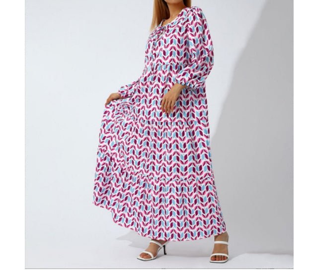 LuxioWear Bohemian Maxi Dress | Vintage Floral V-Neck Summer Outfit