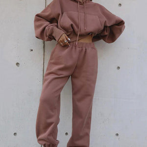 LuxioWear Womens Hoodie Set | Autumn Winter Casual Sports Suit