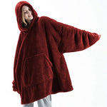 LuxioWear Oversized Hoodie Blanket | Double-Sided Fleece Sweatshirt