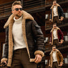 LuxioWear Mens Winter Jacket | Military Fleece Coat with Fur Collar