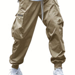 Multi-pocket Cargo Pants Men's Casual Hip-Hop Drawstring Trousers Outdoor Streetwear Sports Pant