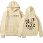 LuxioWear Faith Over Fear Hoodie | Christian Bible Verse Sweatshirt