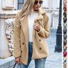 LuxioWear Fluffy Lapel Coat | Womens Winter Button Jacket Cardigan