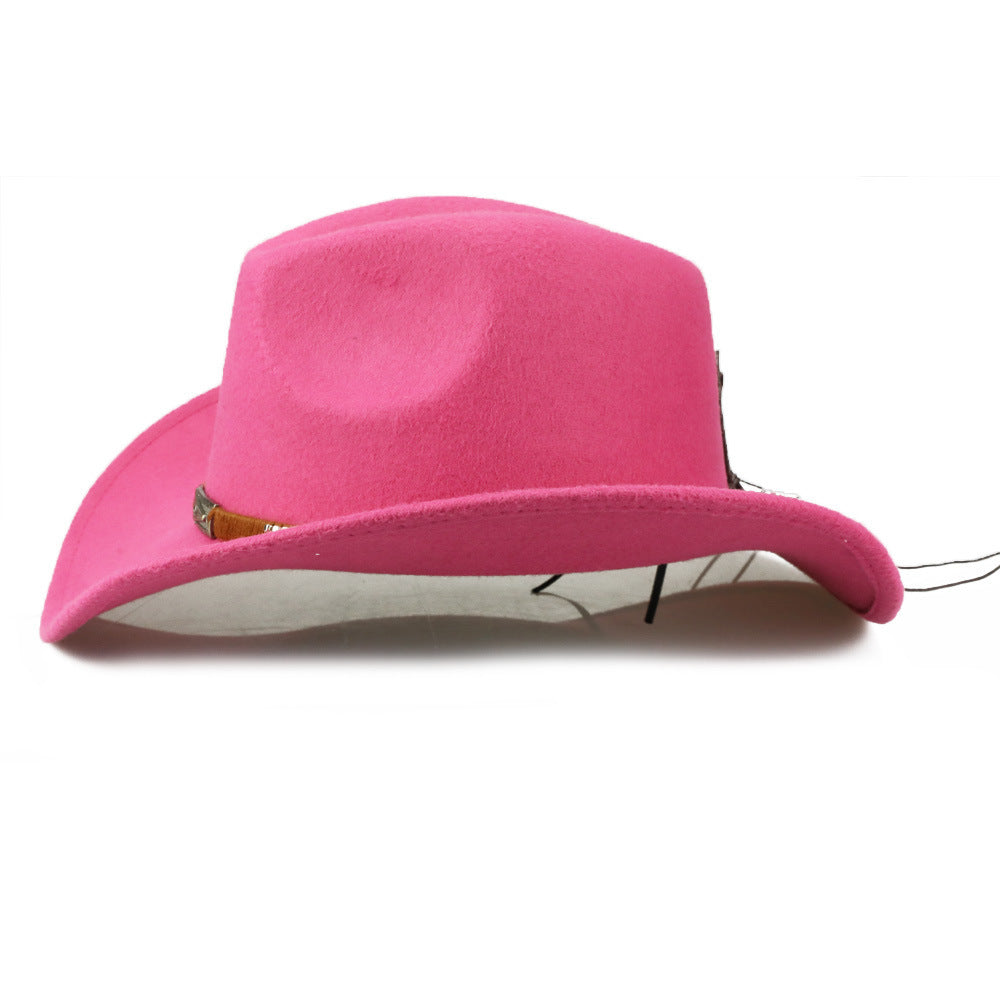 LuxioWear Woolen Denim Cowboy Hat | Western Style Felt Cap