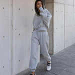 LuxioWear Womens Hoodie Set | Autumn Winter Casual Sports Suit