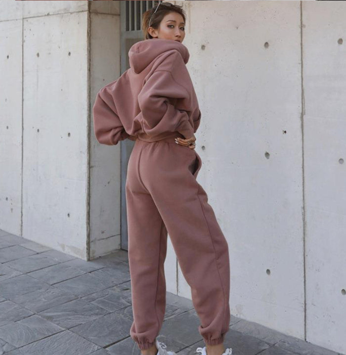LuxioWear Womens Hoodie Set | Autumn Winter Casual Sports Suit