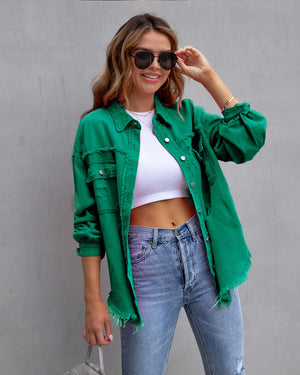 LuxioWear Ripped Shirt Jacket for Women | Casual Autumn Spring Top