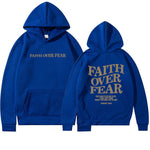 LuxioWear Faith Over Fear Hoodie | Christian Bible Verse Sweatshirt