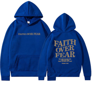 LuxioWear Faith Over Fear Hoodie | Christian Bible Verse Sweatshirt