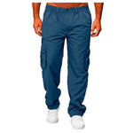 LuxioWear Men’s Loose Cargo Pants | Multi-Pocket Straight Trousers