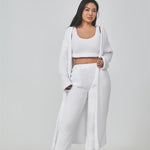 Cozy 3-Piece Pajama Set for Women | Soft Fluffy Lounge Wear Set